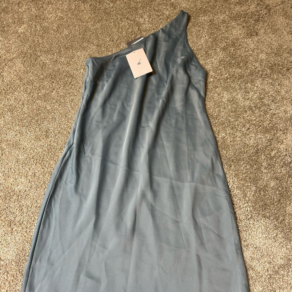 NEW BHLDN Audrie Dusty Blue Satin Midi Dress Sized
10 MSRP $188 - Picture 2 of 8